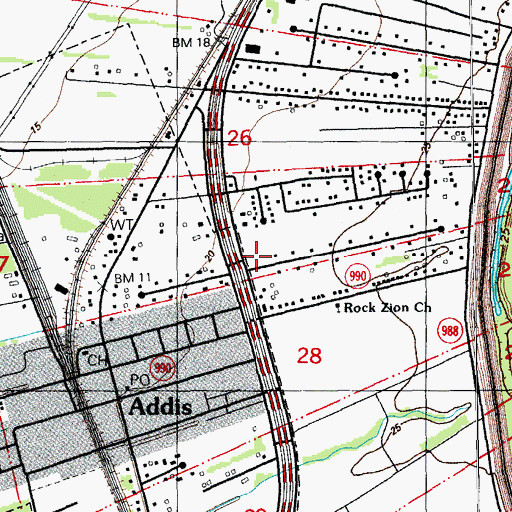 Topographic Map of Kids Club Child Care and Learning Center, LA