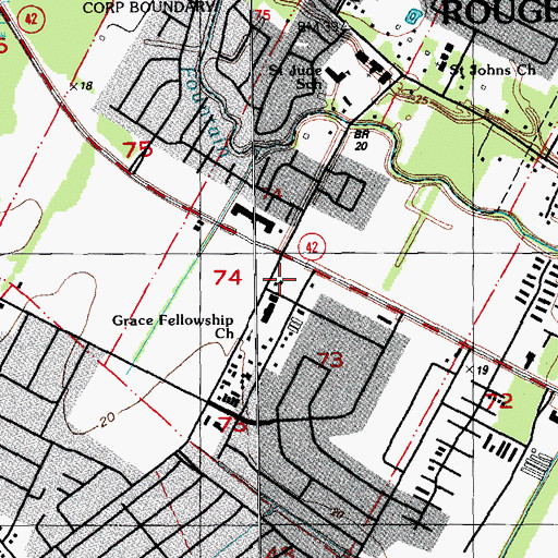 Topographic Map of Kids World Number 4 Day Care Center, LA