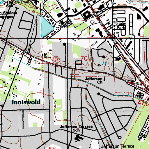 Topographic Map of Kinder Care Learning Center, LA