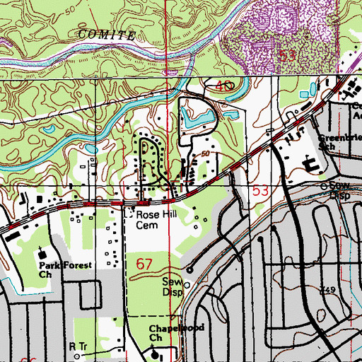 Topographic Map of Kinder Care Learning Center, LA