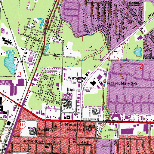 Topographic Map of Kinder Care Learning Center, LA