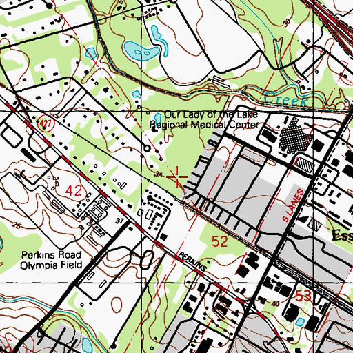 Topographic Map of Kinder Care Learning Center, LA
