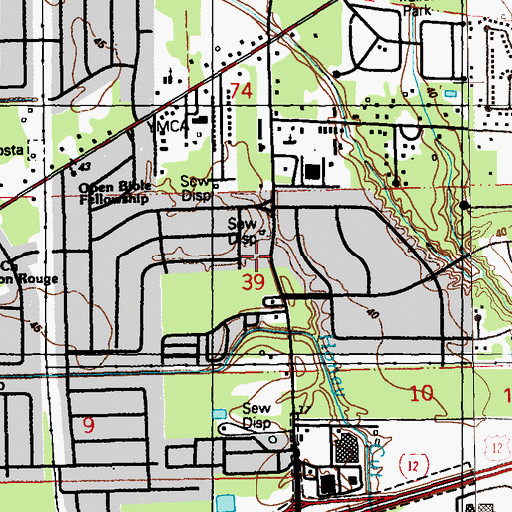 Topographic Map of Kinder Care Learning Center, LA