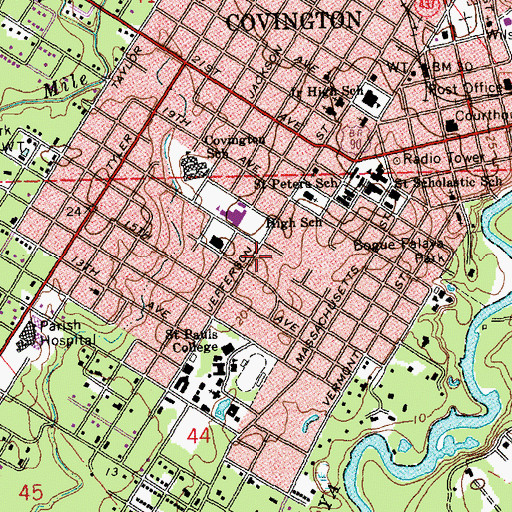 Topographic Map of Little Discoveries Children's Center, LA