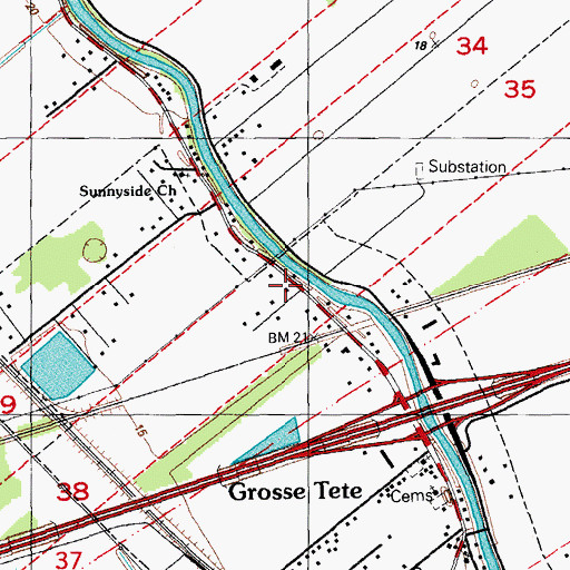 Topographic Map of Little House Preschool and Childcare Number 2, LA