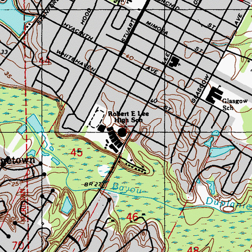 Topographic Map of Little Lambs Day Care and Learning Center Number 2, LA
