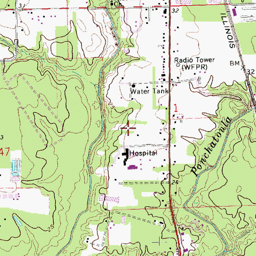 Topographic Map of Little Oaks Child Care Center, LA