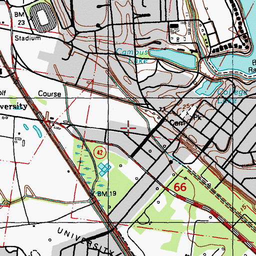 Topographic Map of Louisiana State University Cotton Fiber Laboratory, LA