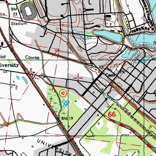 Topographic Map of Louisiana State University Soil and Water Research Facility, LA