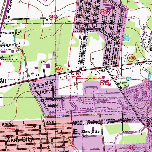 Topographic Map of Ministry of Love Day Care and Learning Center, LA