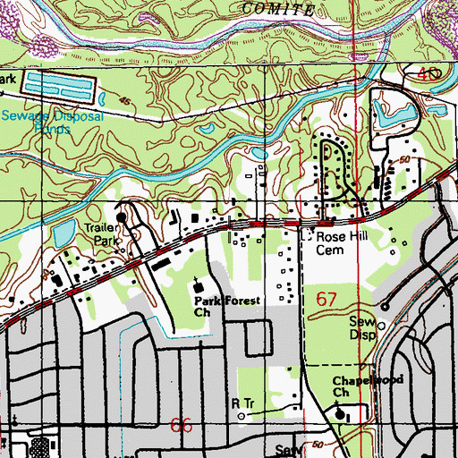 Topographic Map of New Beginning Early Learning Center, LA