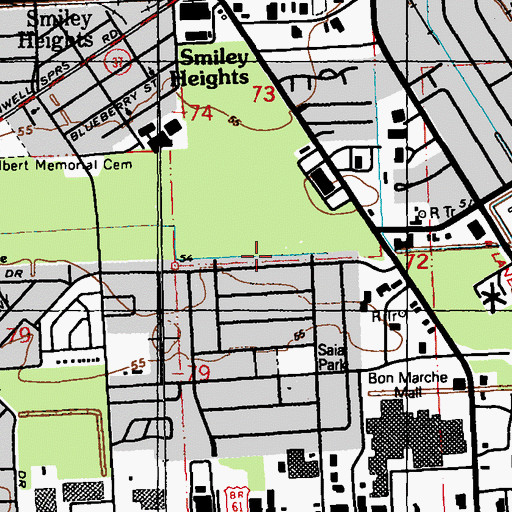 Topographic Map of New Dawn Day Care Center, LA