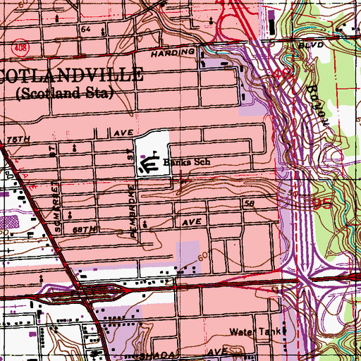 Topographic Map of New Macedonia Day Care Center, LA