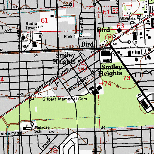 Topographic Map of Pleasant Valley Day Care Center, LA