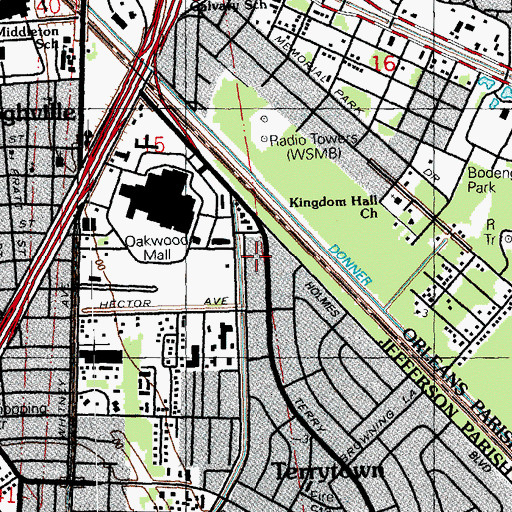 Topographic Map of Precious Angels Math and Reading Academy, LA