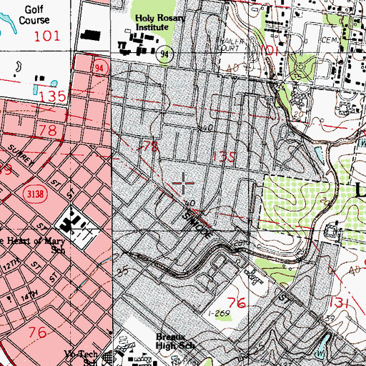 Topographic Map of Progressive Child Development Academy, LA