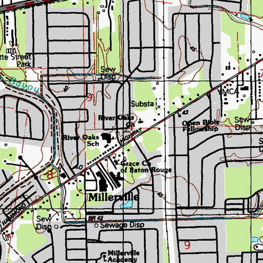 Topographic Map of Richardson Day Care and Early Learning Center, LA
