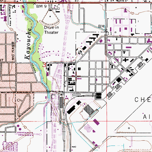 Topographic Map of Robinswood School For the Developmentally Disabled, LA