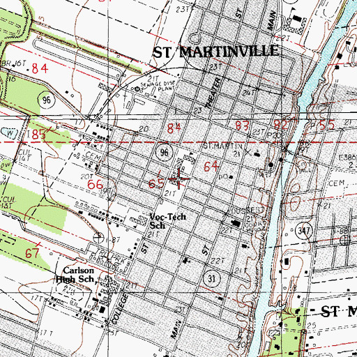 Topographic Map of Saint Martinville Head Start Center School, LA