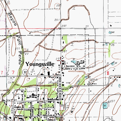 Topographic Map of Sugar 'n Spice Youngsville Preschool, LA