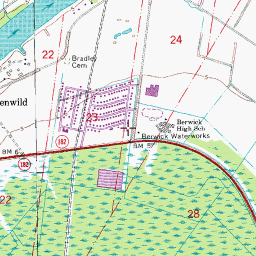Topographic Map of Tweety Bird Head Start Center, LA