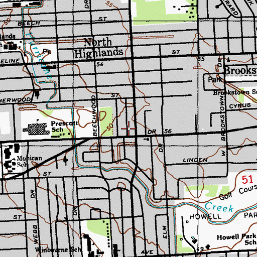 Topographic Map of Vera's Preschool Center Number 2, LA