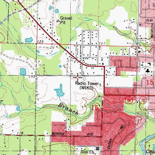 Topographic Map of Bogalusa Head Start School, LA