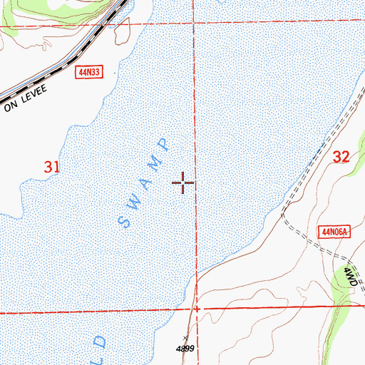 Topographic Map of Fairchild Swamp, CA