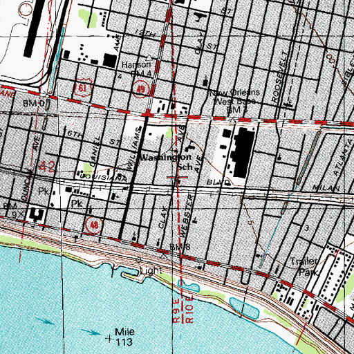 Topographic Map of Clay Street Head Start Center School, LA