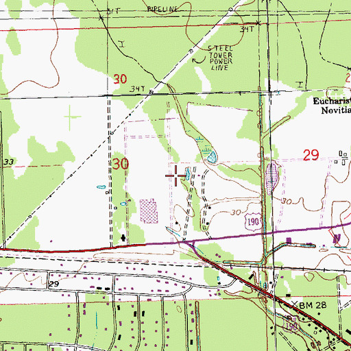Topographic Map of Covington Early Head Start School, LA