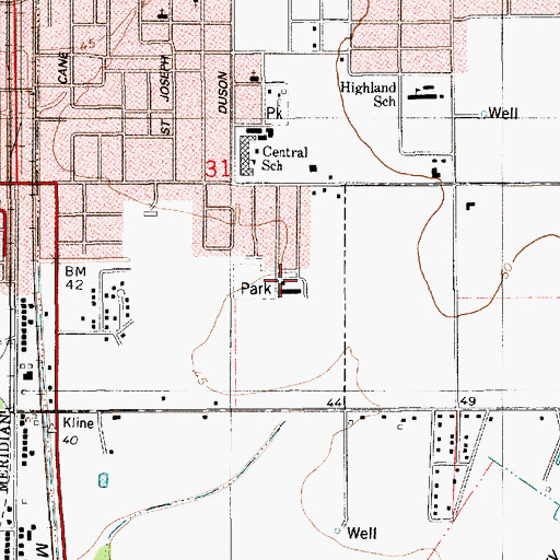 Topographic Map of Eunice Head Start Center School, LA
