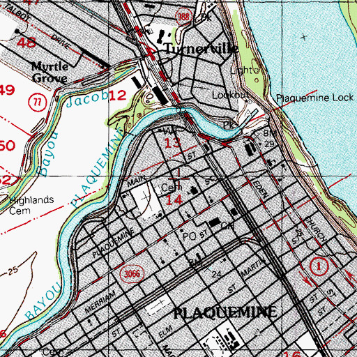 Topographic Map of Iberville Head Start Center School, LA