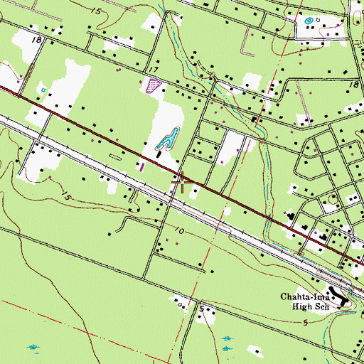Topographic Map of Lacombe - Mandeville Head Start School, LA