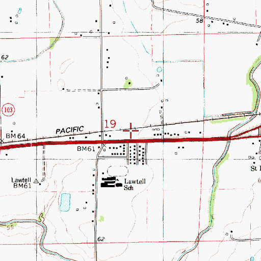 Topographic Map of Lawtell Head Start Center School, LA