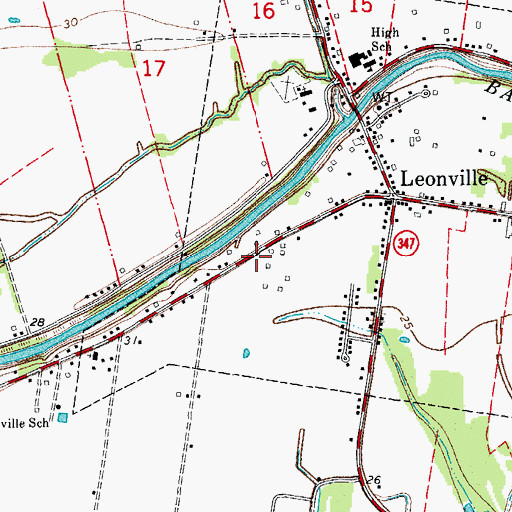 Topographic Map of Leonville Head Start Center School, LA
