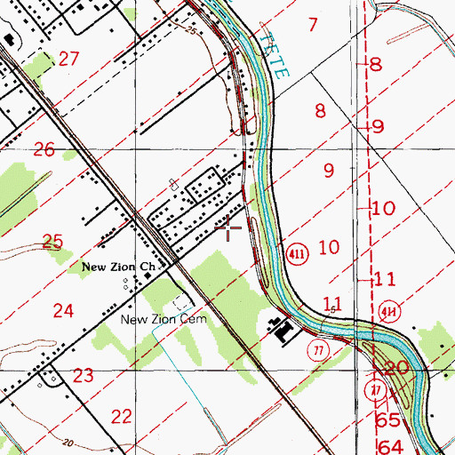 Topographic Map of North Iberville Head Start Center School, LA