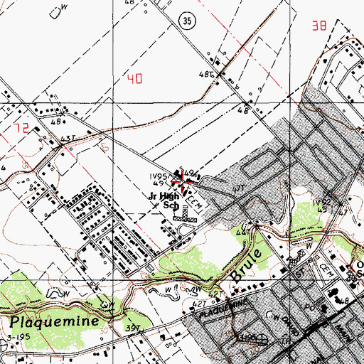 Topographic Map of Our Mother of Mercy Church Point Head Start School, LA