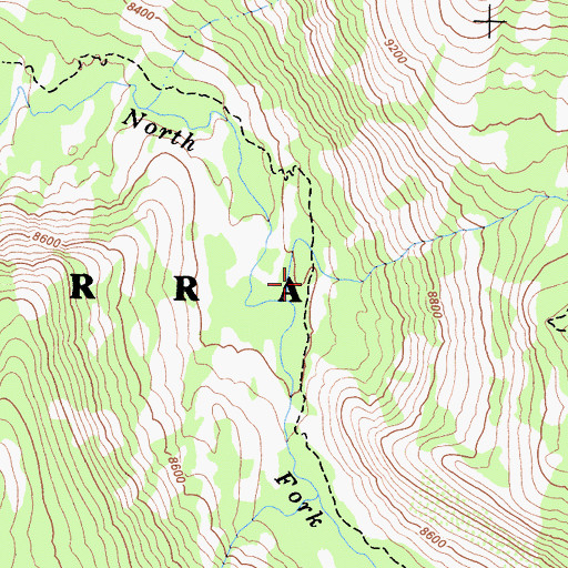 Topographic Map of Fall Creek, CA