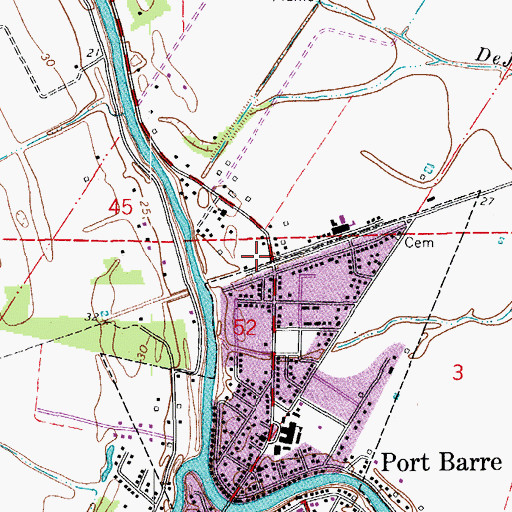 Topographic Map of Port Barre Head Start Center School, LA