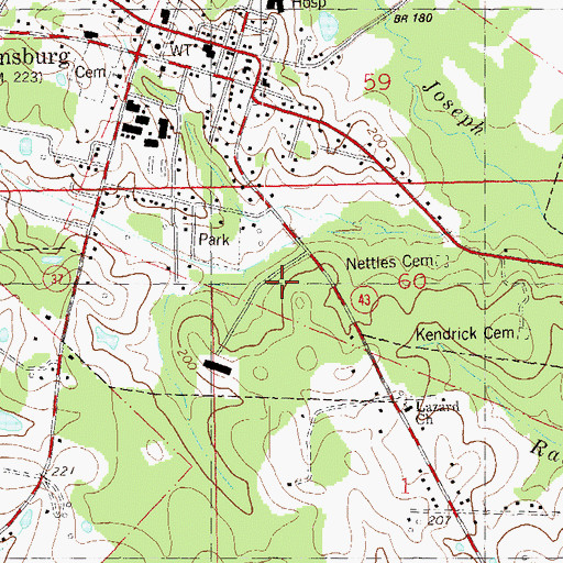 Topographic Map of Saint Helena Head Start School, LA