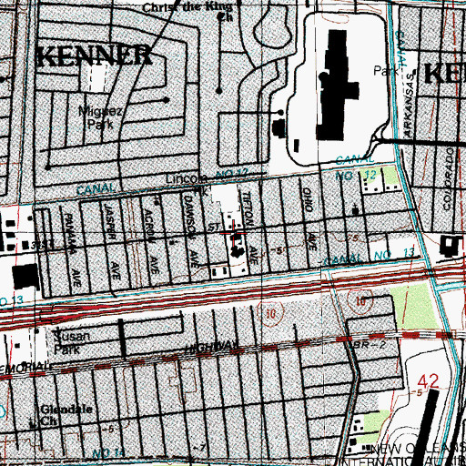 Topographic Map of Thirty - First Street Head Start School, LA