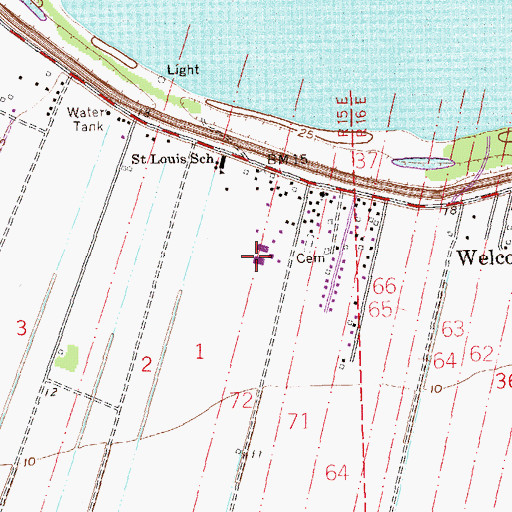 Topographic Map of Welcome Head Start Center School, LA