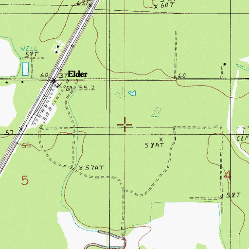 Topographic Map of Allen Correctional Center, LA