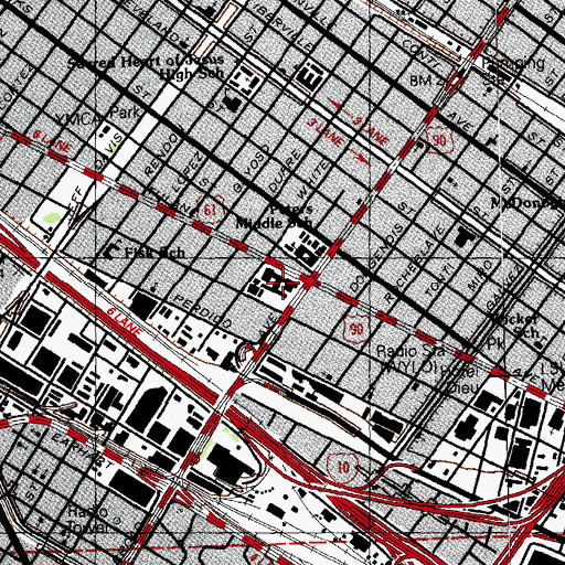 Topographic Map of Orleans Parish Prison, LA