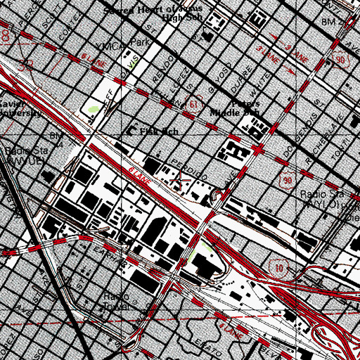 Topographic Map of Orleans Parish Inmate Facility, LA