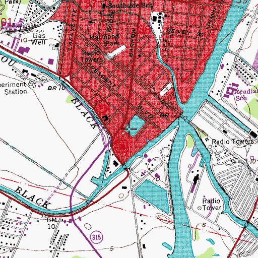 Topographic Map of Terrebonne Parish Consolidated Government Houma Generating Station, LA