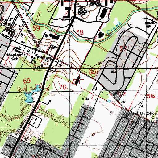 Topographic Map of Commerce Park Post Office, LA