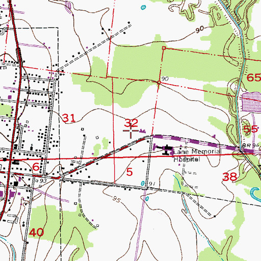 Topographic Map of Zachary Post Office, LA