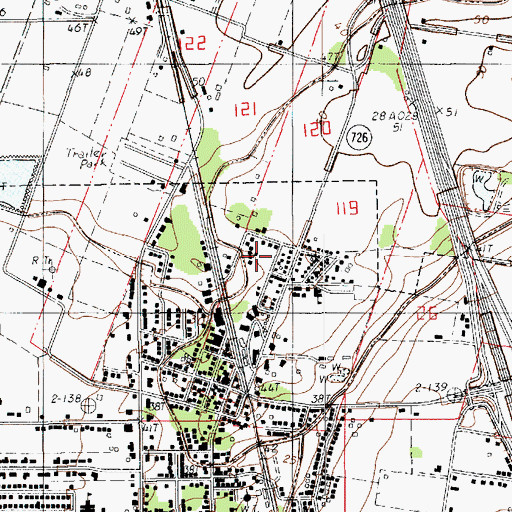 Topographic Map of A and M Mobile Home Park, LA