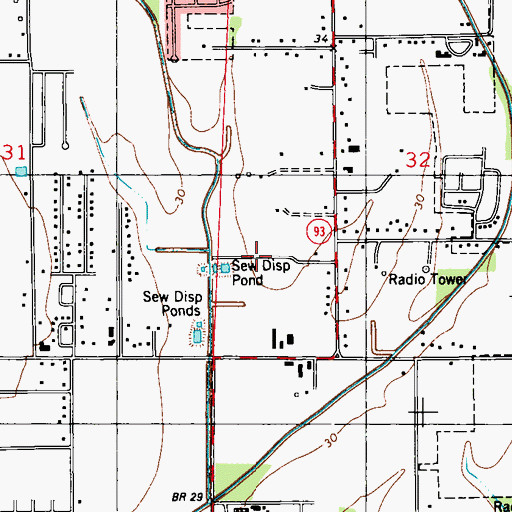 Topographic Map of Acadian Acres Mobile Home Park, LA